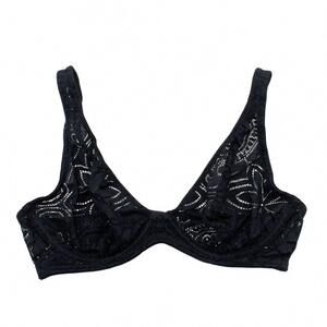 NEW INTIMATELY women's deep v bra in black